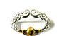 Claddagh Silver And Yellow Plated 2 Tone Brooch
