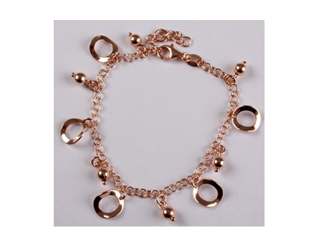 Silver with Rose Gold Plate  Bracelet.