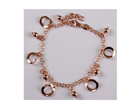Silver with Rose Gold Plate  Bracelet.