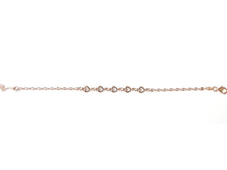 A Silver with Rose Gold Plate Bracelet