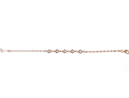 A Silver with Rose Gold Plate Bracelet
