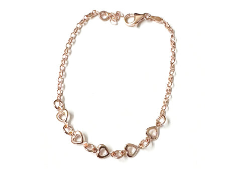 A Silver with Rose Gold Plate Bracelet