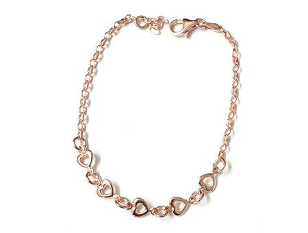 A Silver with Rose Gold Plate Bracelet