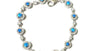Blue Opal With Cz Silver Bracelet