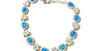 Silver Blue Opal With Cz Bracelet