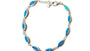 Blue Opal With Cz Silver Bracelet