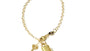 9 CT Yellow Gold Padlock And Key Bracelet