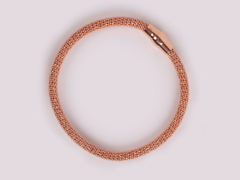Silver with Rose Gold Plate  Bracelet