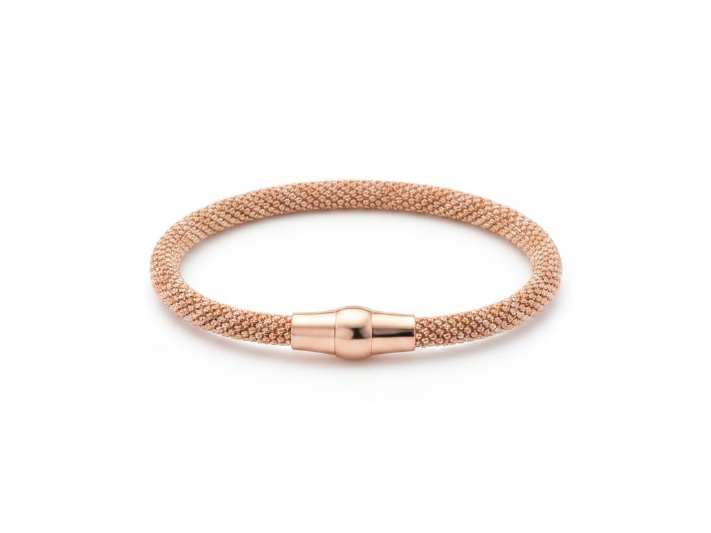 Silver with Rose Gold Plate  Bracelet