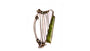 Celtic Connemara Marble Harp Brooch
