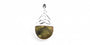 Trinity Knot Silver Pendant With Green Connemara Marble Stone
