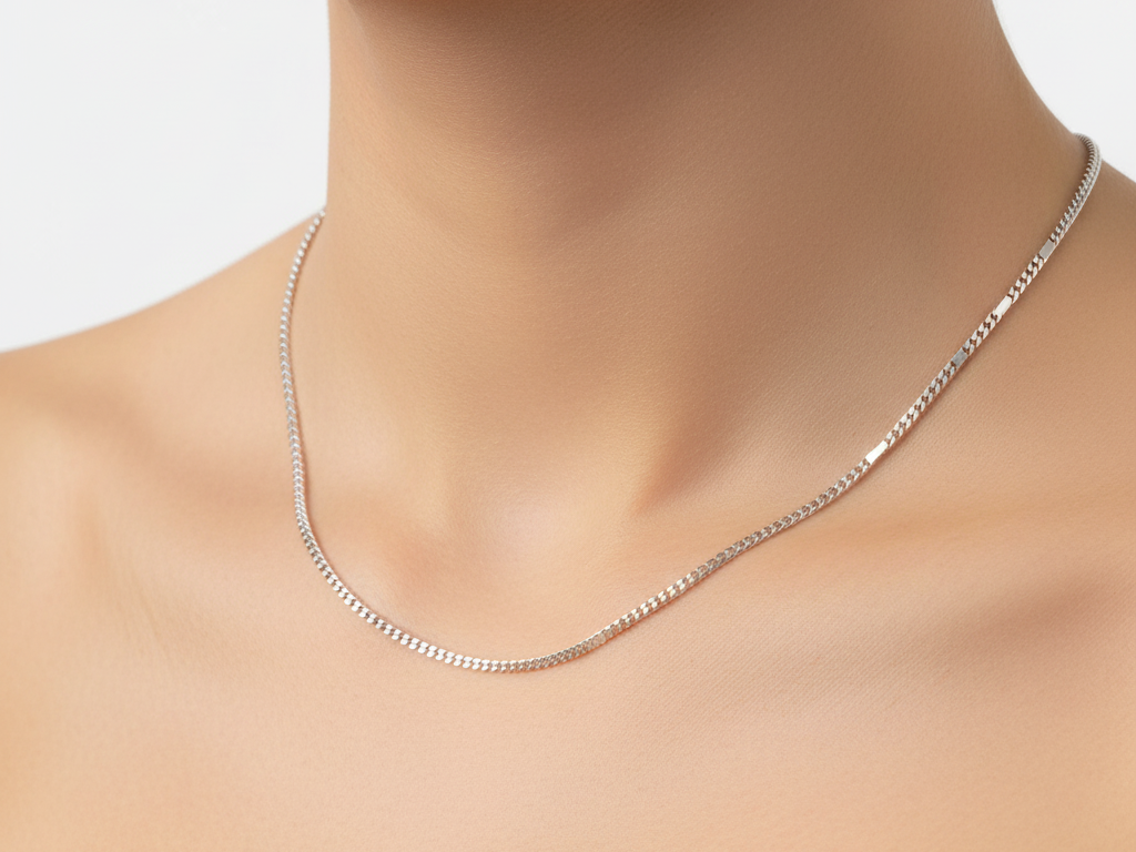 SILVER CURB CHAIN