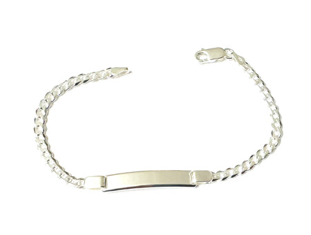 Silver ID Curb Bracelet