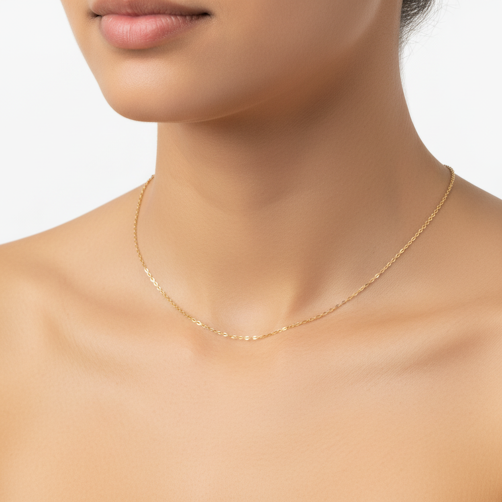 Gold Plated Silver Oval Belcher Lightweight Chain