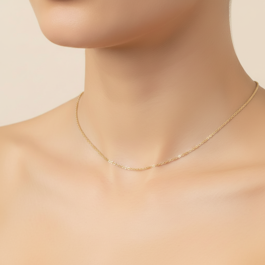 9 ct Yellow Gold Oval Belcher Chain