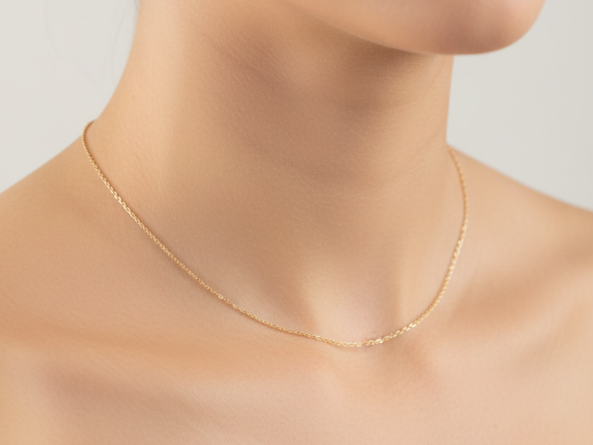 Gold Plated Silver Oval M/W Belcher Chain