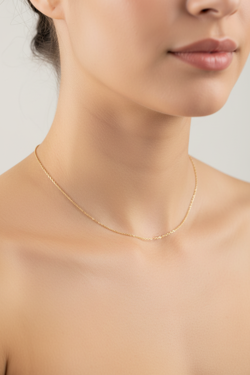 Gold Plated Silver Oval M/W Belcher Chain
