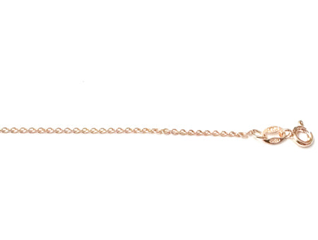 Rose Gold Plated Silver Oval Belcher Chain