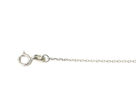 Silver Oval Belcher Chain Rhodium