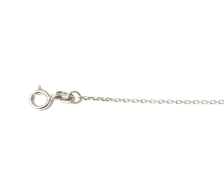 Silver Oval Belcher Chain Rhodium