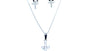 A Kids Silver Cross Design Necklace And Earring Set Boxed.