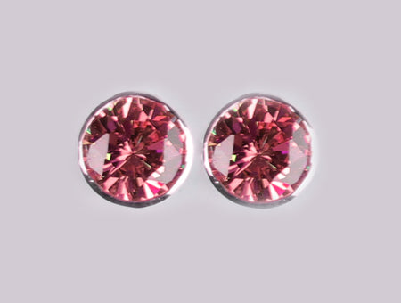 A Pink Cubic Zirconia Earring