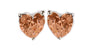 A Champagne 5mm Cubic Zirconia Earring.