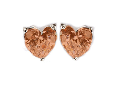 A Champagne 3mm Cubic Zirconia Earring.