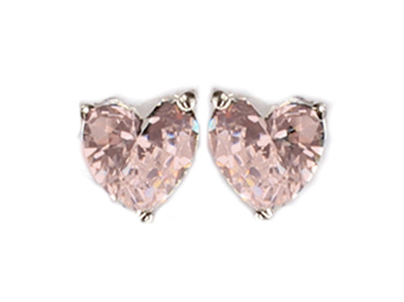 A Pink 5mm Cubic Zirconia Earring.