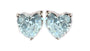 A Aquamarine 3mm Cubic Zirconia Earring.