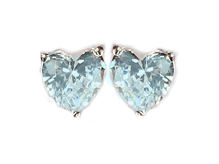 A Aquamarine 6mm Cubic Zirconia Earring.