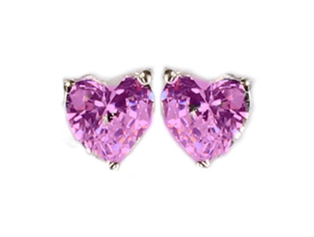 A Amethyst  6mm Cubic Zirconia Earring.