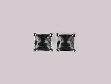 A Black  Cubic Zirconia Earring 5mm x 5mm