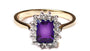 9ct Yellow Gold Cz Ring.
