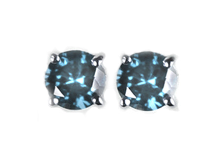 A Aquamarine 3mm Cubic Zirconia Earring