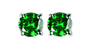 A Emerald 4mm Cubic Zirconia Earring