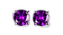 A Amethyst 5mm Cubic Zirconia Earring