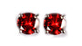 A Garnet 4mm Cubic Zirconia Earring