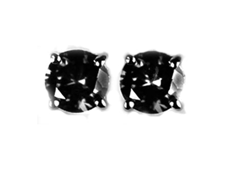 A Black 3mm Cubic Zirconia Earring