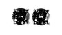 A Black 3mm Cubic Zirconia Earring