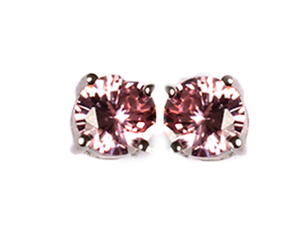A Pink 3mm Cubic Zirconia Earring