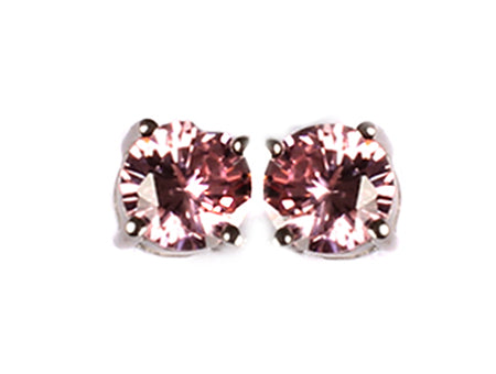 A Pink 5mm Cubic Zirconia Earring