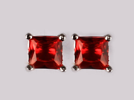 A Garnet Cubic Zirconia Earring