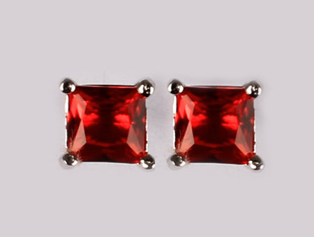 A Garnet Cubic Zirconia Earring