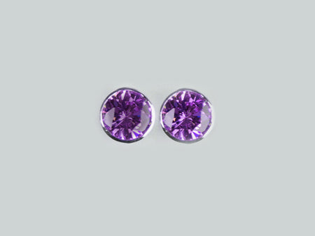 A Amethyst  Cubic Zirconia Earring.