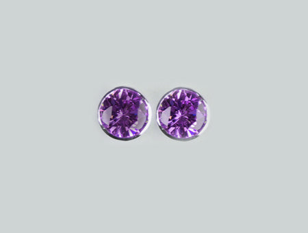 A Amethyst  Cubic Zirconia Earring.
