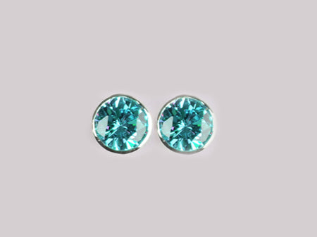 A Aquamarine Cubic Zirconia Earring
