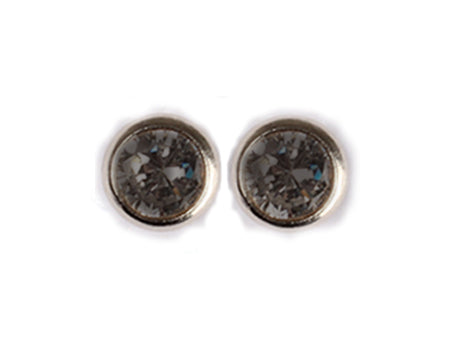 A Black 5mm Cubic Zirconia Earring.