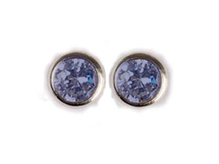 A Sapphire 3mm Cubic Zirconia Earring.