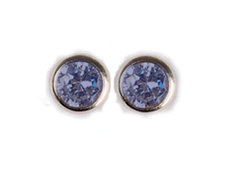 A Sapphire 3mm Cubic Zirconia Earring.